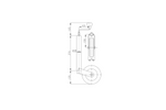 Roată jockey cu clemă WINTERHOFF ST48-200V+KLE48 150kg 48mm 505-725mm