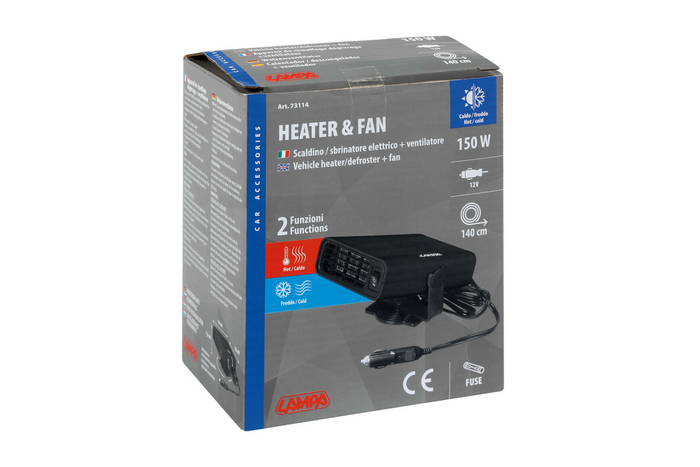 Încălzitor auto, ventilator LAMP Încălzitor și ventilator 12V 150W