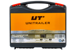 Set de patru curele de transport UNITRAILER 4m/25mm/0.68t portocalii cu tensionator într-o valiză