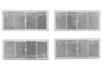 Set reflectoare x4 reflectoare pentru remorci - alb, 90 x 40 mm