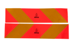 Autocolante, autocolante reflectorizante, HERMON scurte, plăcuțe de marcare pentru vehicule grele, 565x132mm, stânga+dreapta