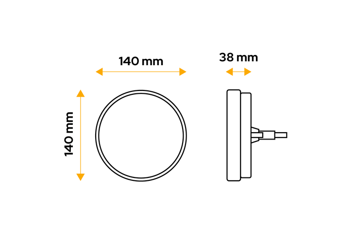 TT TECHNOLOGY Lampa spate LED TT.12519L, 3 functii, stanga