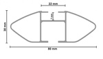 Bară de plafon din aluminiu G3 Pacific Aero 64.230-68.106