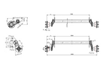 Axă nefrânată KNOTT VG7-L pentru remorcă de barcă 750 kg 1094 mm 1406 mm 4x100