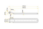 Balama laterală cu suport UNITRAILER BSCH 10-270+BSCHG 10-A montare laterală completă pentru remorcă