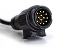 Cablu electric spiralat KAMAR E1384, 3 m, mufă/ștecher 12V, 13 pini