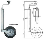 Roată de susținere WINTERHOFF ST48-200VB 150kg 48mm 505-725mm