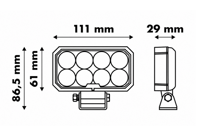 Reflector pentru lampă de lucru LED LAYTZ LY7302 32xLED 3200lm dreptunghiular