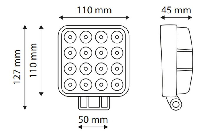 Reflector LED pentru lampă de lucru TT TECHNOLOGY TT.13208 16xLED 3400lm