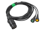 ASPÖCK 58-1022-087 instalație electrică remorcă cablaj 4,5 m mufă 7PIN baionetă 2x5PIN