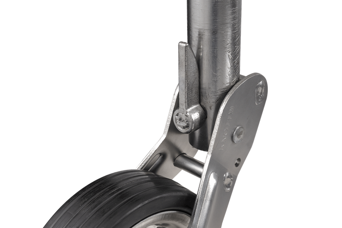 Roată jockey ranforsată KNOTT ATK60 cu mâner 350 kg 60 mm 785-1020 mm