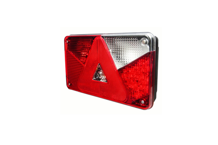 Lampă spate LED ASPÖCK MULTIPOINT V cu baionetă, 8 pini, 7 funcții, dreapta