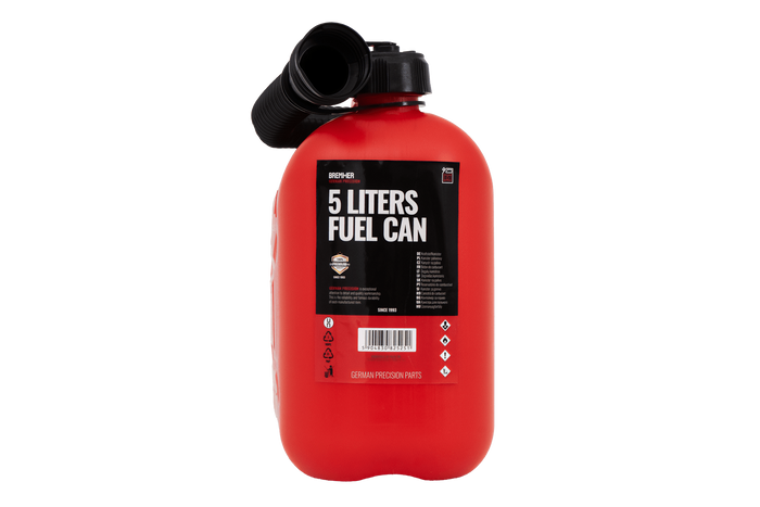 Canistră din plastic HERMON 5L cu pâlnie, roșie