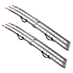 Rampe pliabile UNITRAILER ALR002 rampe din aluminiu pentru remorci 221cm 680kg cu centură, set de 2