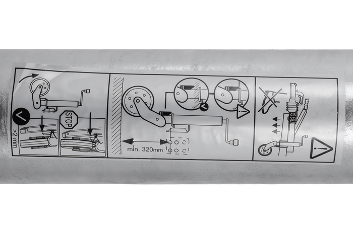 Roată jockey automată AL-KO 1223638 cu mâner 500 kg 60 mm 1010-1350 mm