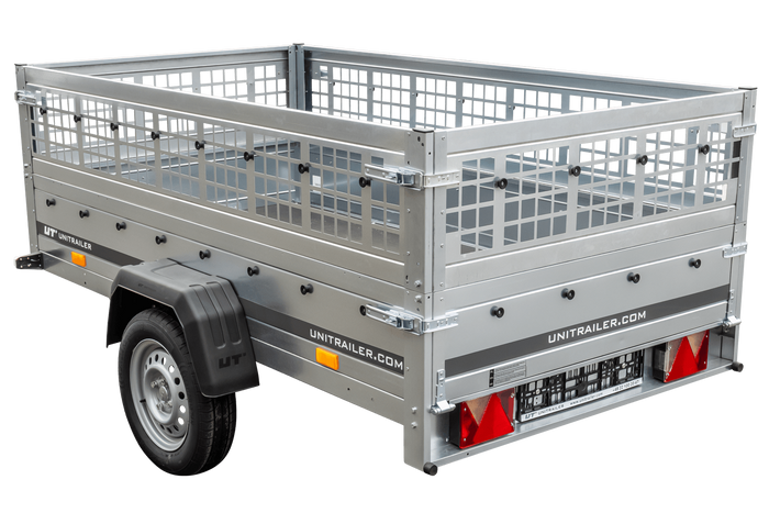 Remorcă ușoară 230x125 UNITRAILER GARDEN 230 KIPP cu laterale din plasă