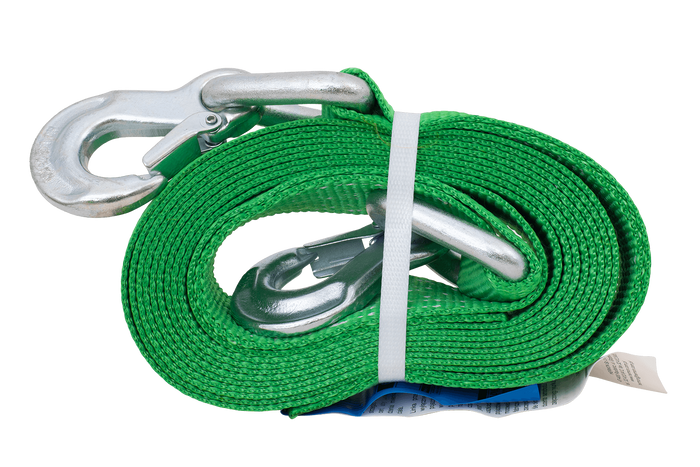 Frânghie de remorcare cu cârlige HILLS 5m/60mm/6t verde